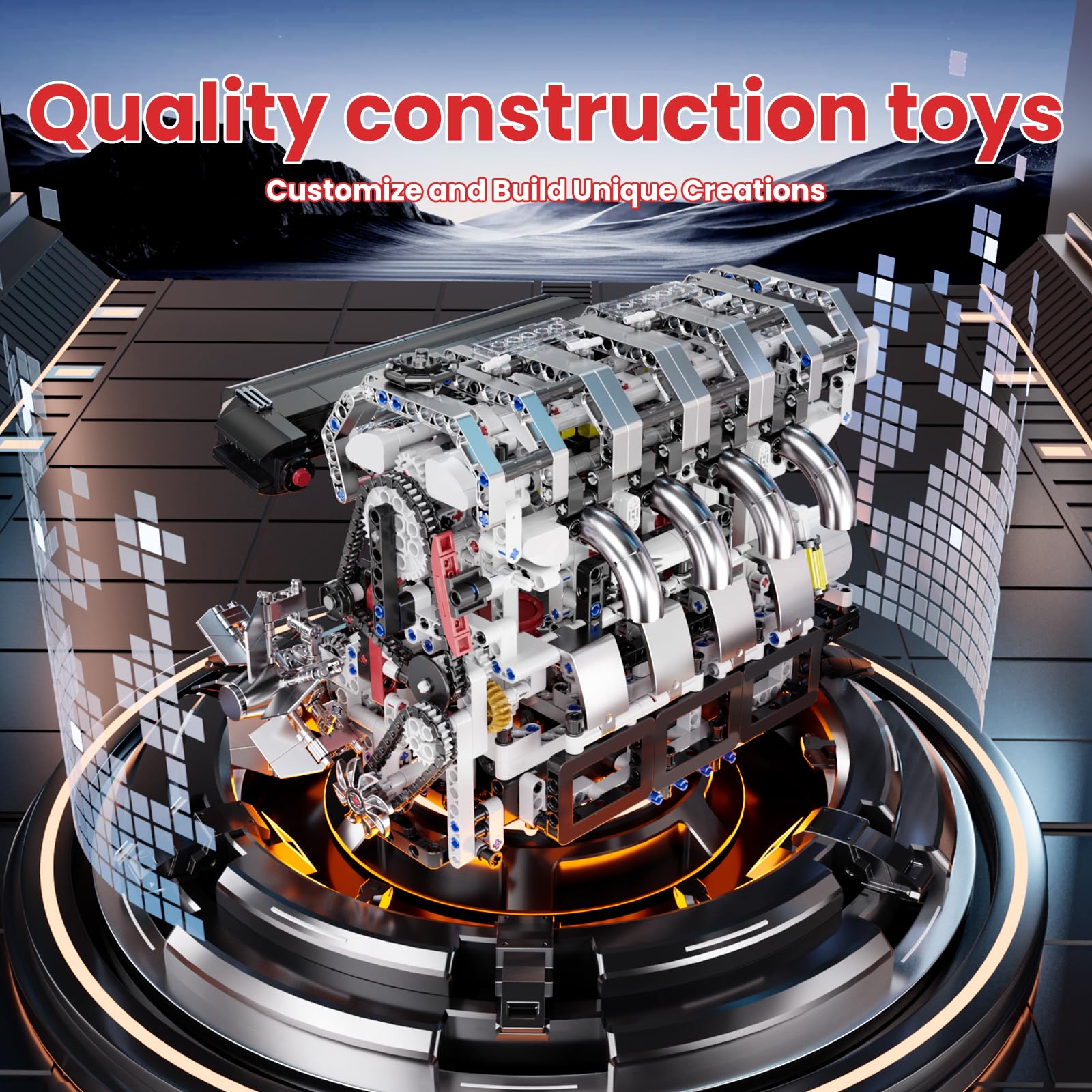 m キンプリ　4点セット Amazon.co.jp: Mould King L4エンジンビルディングブロック、ミニ